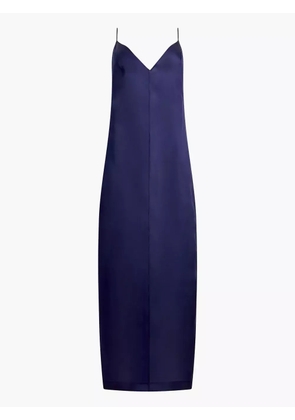 KHAITE Tulula satin slip maxi dress - Blue