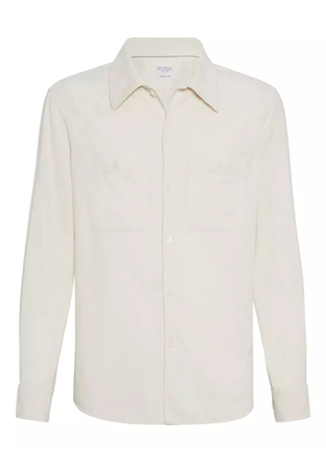Brunello Cucinelli pocket cotton shirt - Neutrals