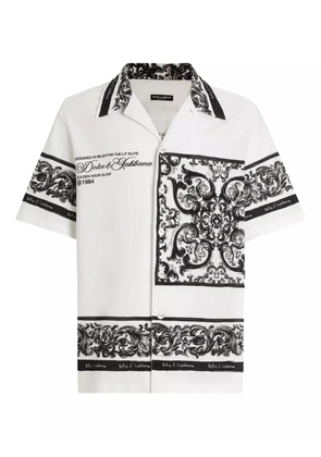 Dolce & Gabbana logo-print cotton shirt - White