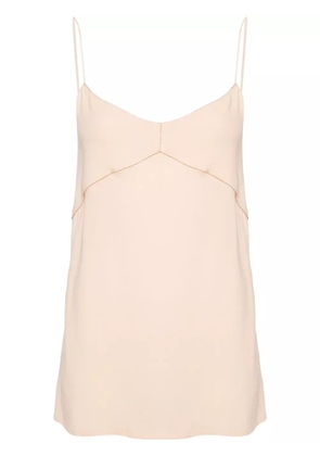 Fabiana Filippi beaded-trim crepe tank top - Neutrals