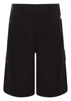 Off-White logo-embroidered cargo shorts - Black