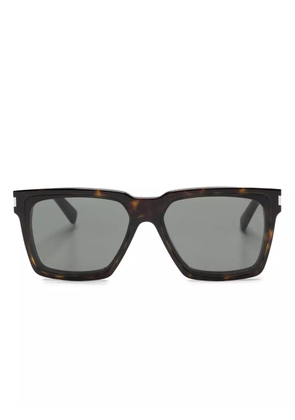 Saint Laurent Eyewear tortoiseshell-effect square-frame sunglasses - Brown