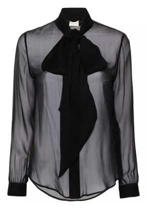 Saint Laurent pussy-bow shirt - Black