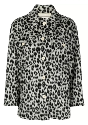 ISABEL MARANT Odelino leopard-print shirt jacket - White