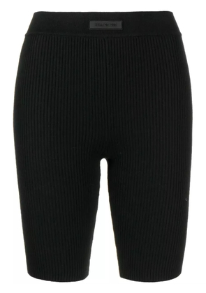 FEAR OF GOD ESSENTIALS logo-patch ribbed biker shorts - Black