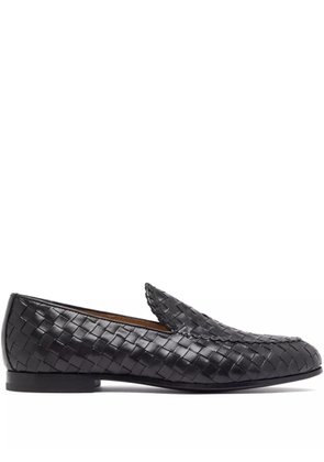 Scarosso Vittorio interwoven leather loafers - Black