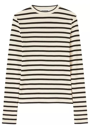 Jil Sander stripe-print cotton T-shirt - Neutrals