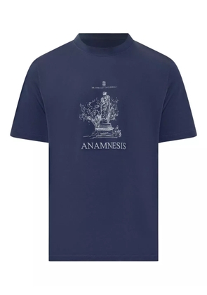 Brunello Cucinelli Anamnesis print T-shirt - Blue