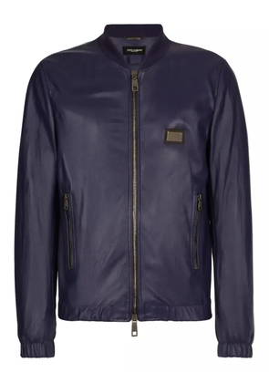 Dolce & Gabbana leather jacket - Blue