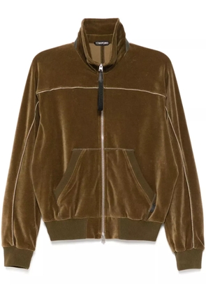 TOM FORD velour zipped jacket - Green