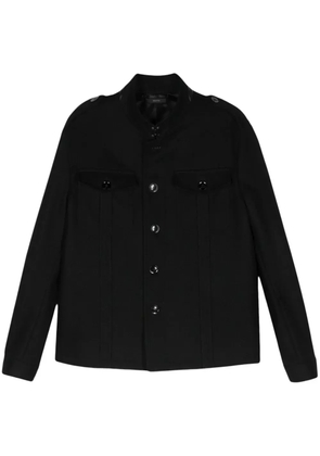 TOM FORD felted stand-up collar jacket - Black
