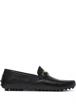 Scarosso Raphael leather driving loafers - Black