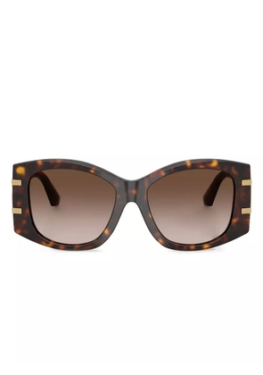 Dolce & Gabbana Eyewear geometric-frame sunglasses - Brown