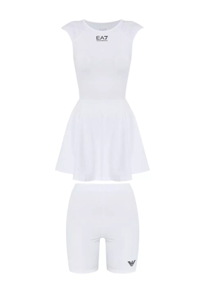 Ea7 Emporio Armani logo-print dress - White