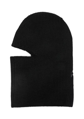 Alexander Wang logo-embroidered ribbed balaclava - Black