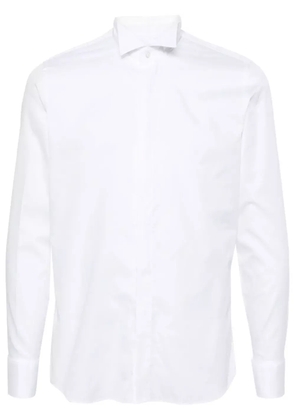 Tagliatore wingtip-collar cotton shirt - White