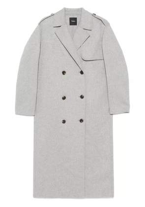 Theory mélange-effect coat - Grey