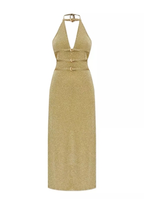 Cult Gaia halterneck buckled dress - Yellow