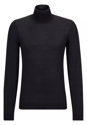 BOSS cotton roll-neck jumper - Black