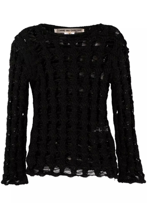 Comme Des Garçons open-knit jumper - Black