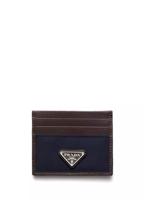 Prada triangle-logo wallet - Blue