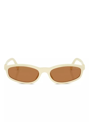 Miu Miu Eyewear oval-frame sunglasses - White