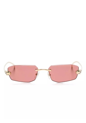 Cartier Eyewear rectangle-frame sunglasses - Gold