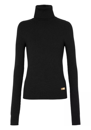 Balmain logo-plaque wool jumper - Black