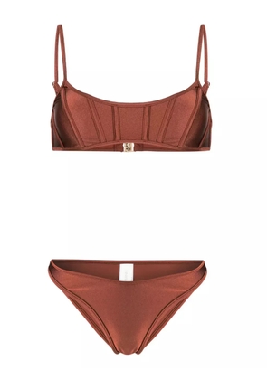 ZIMMERMANN Alight corset bikini - Brown