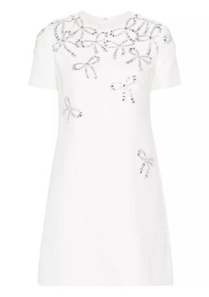 Valentino Garavani crystal-embellished mini dress - White