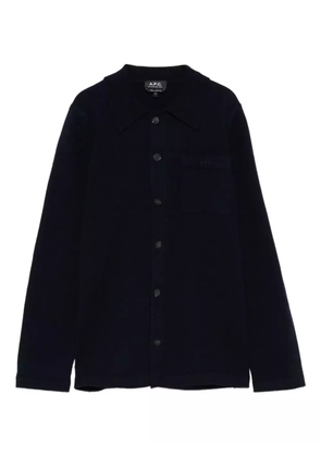 A.P.C. buttoned wool jacket - Blue