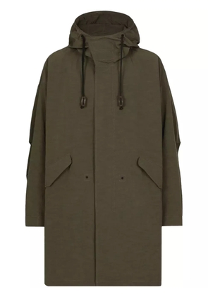 Dolce & Gabbana oversized hooded parka - Green