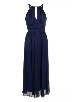 Polo Ralph Lauren keyhole-detail pleated gown - Blue