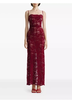 2310 STUDIO lace-panelled maxi dress - Red