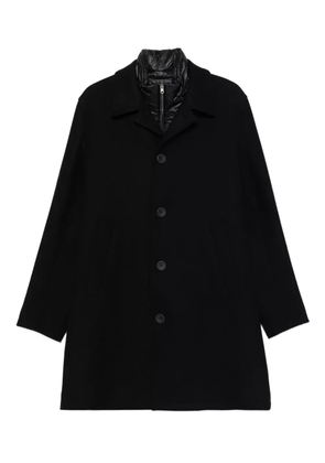 Herno button-fastening wool-blend coat - Black