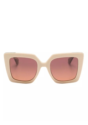 Max Mara Eyewear logo-engraved cat-eye sunglasses - Green