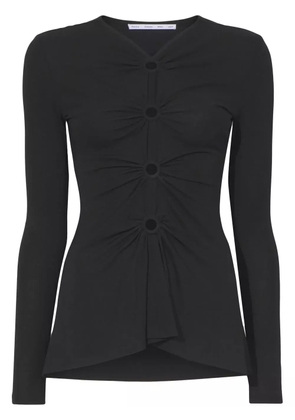 Proenza Schouler White Label cut-out detailed long-sleeved top - Black