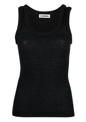 Jil Sander shirred tank top - Black