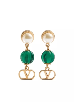 Valentino Garavani VLogo Signature drop earrings - Gold