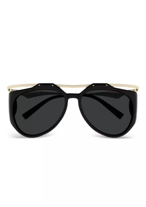 Saint Laurent Eyewear sculpted sunglasses - Black