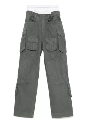 Alexander Wang logo-waistband cargo pants - Green