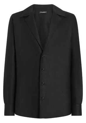 Dolce & Gabbana notched-lapels shirt - Black