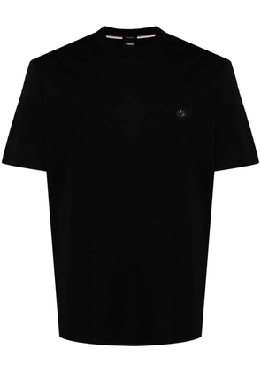 BOSS logo-appliqué t-shirt - Black