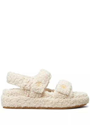 Tory Burch Kira faux-shearling sandals - Neutrals