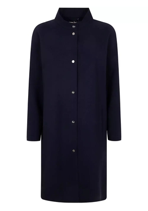 Herno band-collar buttoned coat - Blue