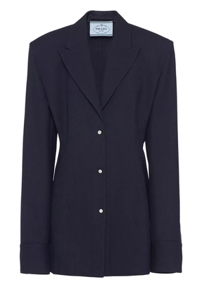 Prada single-breasted pinstripe jacket - Blue