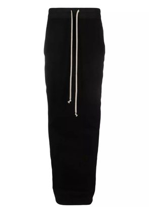 Rick Owens DRKSHDW Pillar drawstring-waist maxi skirt - Black