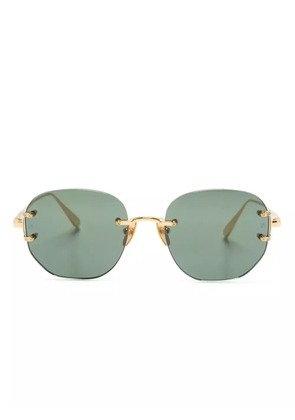 Linda Farrow Sandor geometric-frame sunglasses - Gold