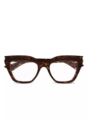 Saint Laurent Eyewear square-frame glasses - Brown
