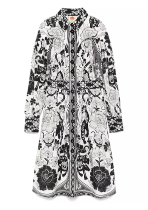 FARM Rio Flower Leopards midi dress - White